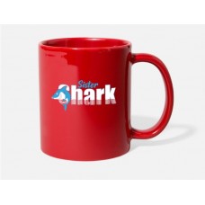 Sister Shark Red Mugs